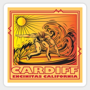 CARDIFF BY THE SEA ENCINITAS CALIFORNIA SURFING Sticker